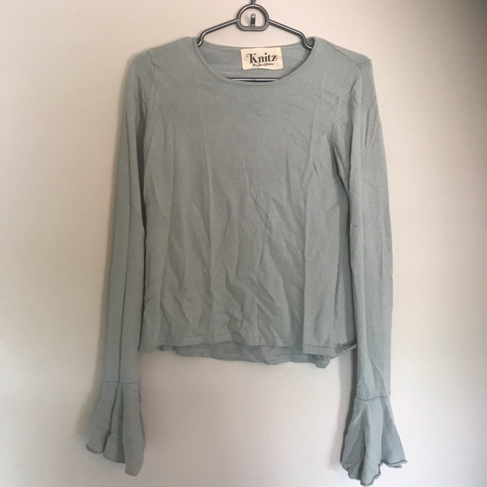 For love and lemons flair sleeve knit shirt